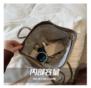 Sac à main en cuir de marque pour femme, sac fourre-tout décontracté de printemps, grands sacs à bandoulière pour femme - Product Image 4