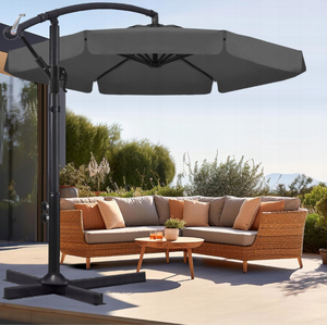 Ombrellone <span class=keywords><strong>Rosso</strong></span> da Esterno con Supporto a Colonna e Sistema di Sicurezza a Spinta Manuale per Giardino e Cortile con Design Verticale - Product Image 6