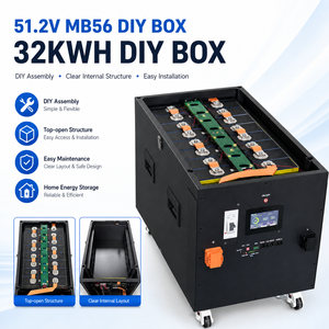 Boîtier de batterie DIY VOLOND 33 kWh 16S MB56 avec BMS JK 300A LiFePO4, empilable <span class=keywords><strong>et</strong></span> montable en rack, pour énergie solaire/électrique - Product Image 3
