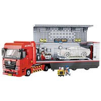 Blocs de construction FC1619 Station de réparation automobile à grande vitesse Modèle décoratif Briques à assembler Jouet voiture Cadeau Plastique ABS