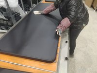 Table Pliante d'Extérieur avec Pieds en Acier Inoxydable et Plateau en Polyéthylène Haute Densité (HDPE), 240/180 cm de Long