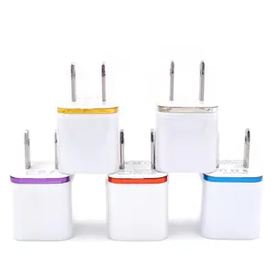 Popular muchos colores de alta calidad 5V 2,1 1A doble USB AC viaje enchufe de EE. UU. cargador de pared adaptador Universal cargadores directos USB