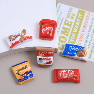 Kawaii ev dekorasyonu şeker çikolata reçine Charms toptan gıda paketleri Diy dekor için telefon kılıfı saç tokası - Product Image 3