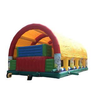Château gonflable à rebond pour enfants, grande tente de plein air gonflable, château pare-soleil, jeux d'amusement, roulettes - Product Image 5