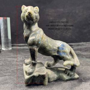 Fabrieksprijs Hoge Artistieke Kwaliteit Kristal Ambachten Grote Labradoriet Panter Voor Geschenk Of Ornament - Product Image 4