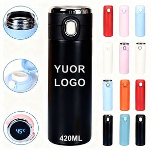 ขวดน้ำเก็บอุณหภูมิอัจฉริยะพร้อมจอแสดงผล LED แสดงอุณหภูมิ  โลโก้สั่งทำได้  ผลิตจากสแตนเลส 304  ผนังสองชั้น - Product Image 1