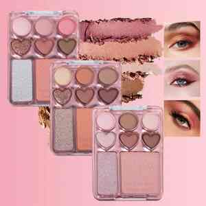 Paleta de Sombras de Ojos Naturales de 8 Colores, Resistente al Agua, de Larga Duración, con Brillo Fino, Iluminador para Piel Clara, en Polvo - Product Image 4