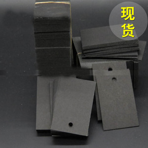 Etichette pendenti in cartoncino nero con laminazione opaca e lamina d'argento per abbigliamento - Product Image 4