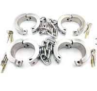 Grilletes de Acero Inoxidable Resistentes Emperor de 4cm y 6cm de Altura, Diversión y Castigo SM para Hombres y Mujeres