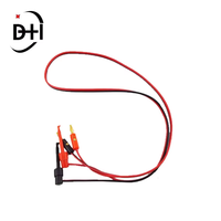 Conectores Banana de 1M y 4mm, 1 par, adaptador de Clip de gancho, Cable eléctrico chapado en oro para multímetro, cables de prueba, cable rojo y negro, 1 par