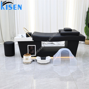 KISEN di alta qualità semplice per lavare i capelli lavabo salone di bellezza Shampoo tailandese <span class=keywords><strong>da</strong></span> massaggio per lavare i capelli Shampoo LED per la testa del letto Spa lavello - Product Image 3