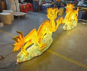 Lampe sculpturale LED extérieure IP65 à motif de dragon pour le tourisme culturel et les événements festifs - Product Image 1