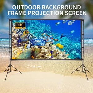 Écran de projection léger en polyester de 150 pouces 16:9 avec support trépied en alliage d'aluminium pour usage cinématographique - Product Image 6