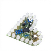Kit d'éclairage en forme de cœur LM358, composants de lumière respirante, pièces DIY, carte de pratique électronique, projets électroniques, modèle chinois