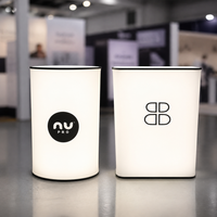 Comptoirs promotionnels portables personnalisés, tables pliantes pour salons professionnels avec éclairage LED