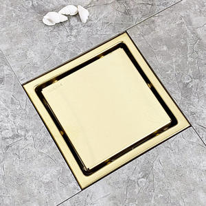 Desagüe <span class=keywords><strong>de</strong></span> suelo <span class=keywords><strong>de</strong></span> acero inoxidable dorado Invisible 304 <span class=keywords><strong>de</strong></span> doble uso para baño cocina ducha balcón-negro <span class=keywords><strong>110</strong></span> desodorante cuadrado - Product Image 5