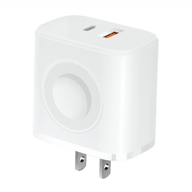 2 in 1 GAN Pd 20w Charger Type c Fast Charge 2 in 1 Magnetic Wireless Charger for Watch Mobile Phone