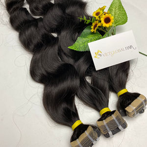 Natural Wave 100% paquets de cheveux vierges non transformés avec ruban adhésif Type aligné sur les cuticules vietnamiennes en gros - Product Image 3