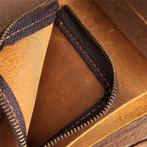 For Vintage Crazy Horse Leather Short Handmade <b>Wallet</b> <b>RFID</b> Protected Money Credit Holder Open Closure Unisex - Product Image 5