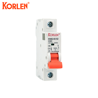 KORLEN 1P MCB 6KA 63A 1P 10A 16A 25A Tipo C para Disyuntor Solar de Aplicación Residencial