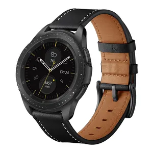 20mm 22mm Leather Band For Samsung Galaxy Watch 5/pro/4/Classic 44mm 40mm Active 2 Strap Bracelet Huawei GT/2/Pro Galaxy 3 45mm