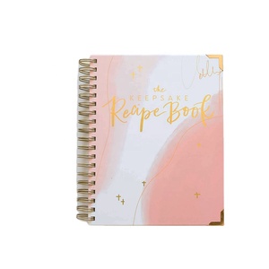 Custom Design Planner Keepsake Recipe Book Hardcover Spiral Binder a Blank Recipe Notebook Cooking Food Book <strong>Cookbook</strong> Printing - Product Image 1