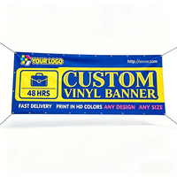 Bannière publicitaire en vinyle imprimée en couleur avec œillets, impression personnalisée sur bannière solide en vinyle