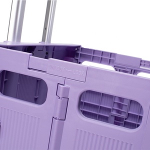 Dongguan nhà máy sang trọng nhỏ đẩy xe dwl Cổ Phiếu gấp Giỏ mua hàng tạp hóa giỏ hàng Gấp xe đẩy hộp tay PP vật liệu - Product Image 3