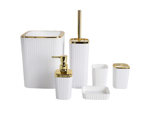 Juego <span class=keywords><strong>de</strong></span> Accesorios <span class=keywords><strong>de</strong></span> <span class=keywords><strong>Baño</strong></span> <span class=keywords><strong>de</strong></span> Seis Piezas con <span class=keywords><strong>Tapa</strong></span> <span class=keywords><strong>de</strong></span> Plástico, Portacepillos <span class=keywords><strong>de</strong></span> Dientes, Jabonera, Escobilla <span class=keywords><strong>de</strong></span> <span class=keywords><strong>Baño</strong></span> para Hotel y Hogar - Product Image 3