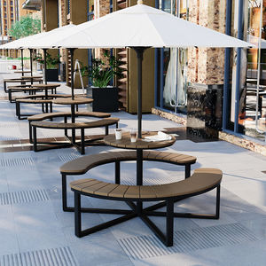 Moderno <span class=keywords><strong>e</strong></span> durevole <span class=keywords><strong>tavolo</strong></span> per il tempo libero all'aperto <span class=keywords><strong>Set</strong></span> sedia per <span class=keywords><strong>giardino</strong></span> parco cortile Area uso commerciale commerciale tavola rotonda - Product Image 5