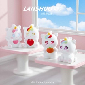 Lanshuo 3D Cartoon <b>Unicorn</b> Mini Figure Plastic Resin DIY Keychain Desktop <b>Ornament</b> For Kids And Collectors - Product Image 5