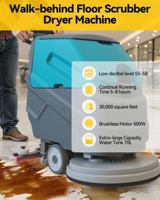 Haute qualité Bon prix Machine de nettoyage de sol alimentée par batterie Ce moteur sans balais à pied derrière l'épurateur pour l'hôpital
