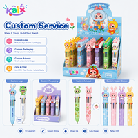 KAIX Lindos Bolígrafos de Gel de PVC al por Mayor con Logotipo Personalizado, Sets de 10 Colores, Tinta Multicolor, Bolígrafo de Gel Multicolor para Recompensas Escolares