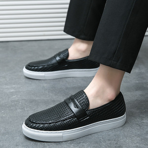 Zapatos de Boda de Verano para Hombre, Transpirables, Ligeros, con Diseño Sólido, Entresuela de Goma Antideslizante, Cierre Deslizante, Parte Superior de Cuero PU - Product Image 5