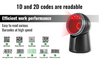 Lector de Códigos de Barras de Escritorio 2D CMOS de Alta Velocidad JR T52 con Sensor Automático, Escáner de Códigos QR para Pagos Móviles en Puntos de Venta de Supermercados
