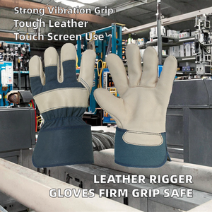 ถุงมือหนังสำหรับงานหนัก ขายตรงจากโรงงาน ปรับแต่งได้ จับกระชับ ป้องกันแรงกระแทก/ป้องกันการสั่นสะเทือน ปลอดภัย - Product Image 2