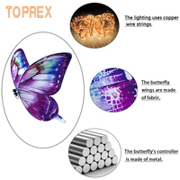 Mariposa Biónica TOPREX RC con Alas Móviles - Luz LED, Control Remoto 2.4G, Juguete Decorativo para Bodas/Escenarios para Niños y Adultos