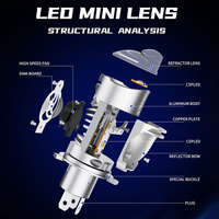 Vente en gros OEM ODM, phares à LED H4 haute puissance 90W, lentilles de projecteur, ampoules pour voiture, plug and play