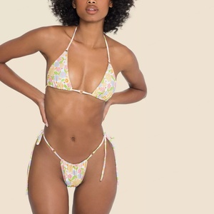 Factory Price Sexy New Design Push up Solid 2 Piece Set Pink <b>Bikini</b> OEM Service Women's Quick Dry - Product Image 4