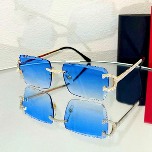 RAMDUT IMPEX MMS-2 Luxurious Fashion Rectangle Rimless <b>Sunglasses</b> Anti-Reflective Lenses UV Protection <b>Gradient</b> Tint Unisex Use - Product Image 3