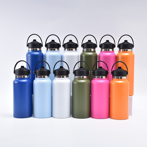 Botellas de Agua de Acero Inoxidable al Vacío de 12-25 oz con Asa y Tapa con Pajita, Libres de BPA, Doble Pared, para Deportes, Camping y Senderismo - Product Image 1