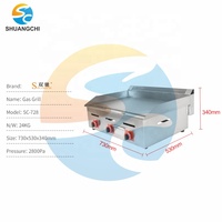 Plaque de cuisson au gaz antiadhésive et écologique pour comptoir de cuisine industrielle, idéale pour les restaurants professionnels et les usines de snacks - Marque Shuangchi