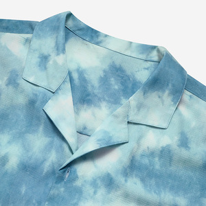 Venta caliente personalizada 100% poliéster manga corta Tie Dye hombres <span class=keywords><strong>camisa</strong></span> playa Casual camisas de talla grande camisas de hombre - Product Image 4