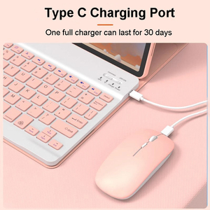 Tastiera BT Ultra-Sottile Wireless <span class=keywords><strong>con</strong></span> Mouse Ricaricabile per iPad, iOS, Android, <span class=keywords><strong>Windows</strong></span>, PC, Tablet e Telefono - Product Image 4