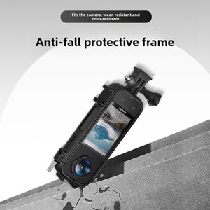 <span class=keywords><strong>Cage</strong></span> en plastique PC pour Insta360 X4, double support griffe froide + trou de vis 1/4, accessoire léger et extensible pour caméra d'action - Product Image 2