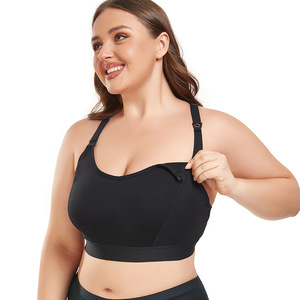 1401 grande taille coton maternité sport soutien-gorge fort Impact confortable alimentation vêtements pour femme vêtements de sport enceinte maman allaitement sport soutien-gorge - Product Image 1