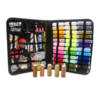En stock, lot en gros de 206 pièces, grand kit de couture carré tendance, ensemble complet avec ciseaux, coffret cadeau Noël et Nouvel An