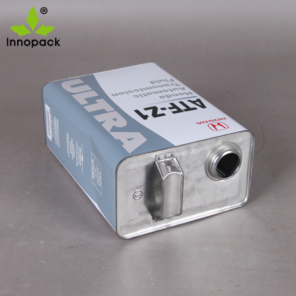 4Liter Metal Tin Can Motor Oil Engine Oil Container Factory Hot-selling Tin Can Oil Parts Image 4