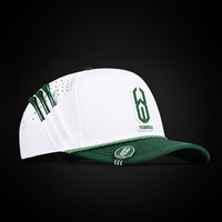 Casquette de golf et de baseball unisexe légère, perforée à découpe laser, avec logo personnalisé OEM, pour le sport, la course et le cyclisme, en tissu Oxford à pois