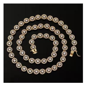 สร้อยคอเพชรโมอิสซาไนต์ทรงเหลี่ยมมรกตสุดหรู สไตล์ฮิปฮอป ความใสสูง ดีไซน์สำหรับทั้งชายและหญิง เครื่องประดับแฟชั่น - Product Image 5